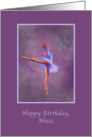 Birthday, Niece, Ballerina in Arabesque Position card