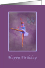 Birthday, Ballerina in Arabesque Position card