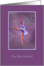 Invitation, Dance Recital, Ballerina in Arabesque Position card
