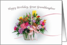 Birthday, Great Granddaughter, Flowers card