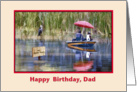 Birthday, Dad, Fishing, Boat, Lake card