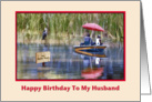 Husband’s Birthday Card with Two Fishermen card
