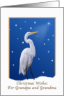 Grandparent’s Christmas Card with Great Egret card