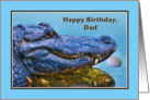 Dad’s Birthday, Alligator and Golf Ball card