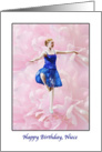 Birthday, Niece, Ballet Dancer and Rose card