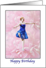 Birthday, Happy, Ballet Dancer and Rose card