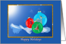 Happy Holidays, Ballerina, Ornaments card