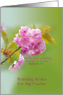 Birthday, Teacher, Cherry Blossom Flowers, Religious card