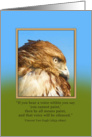 Encouragement, Rough-legged Hawk Bird card