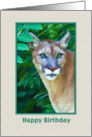 Birthday Wishes, Cougar in the Jungle card