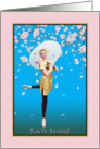 Invitation, Dance Recital, Ballerina, Cherry Blossoms card