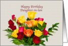 Birthday, Daughter-in-law, Bouquet of Roses card