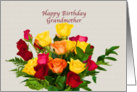 Birthday, Grandmother, Bouquet of Roses card