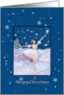 Christmas, Snow Queen Ballerina, Star, Snowflakes card