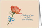 Birthday, 16th, Salmon Rose card