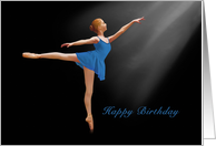 Birthday, Ballerina in Arabesque Position card