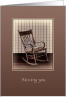 Missing You, Empty Vintage Rocking Chair card