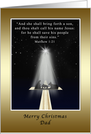 Christmas, Dad, Religious, Nativity and Cross card