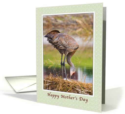 Mother's Day Card with Crane Nest card (114844)