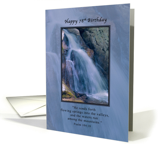 Birthday, 78th, Religious, Mountain Waterfall card (1165680)