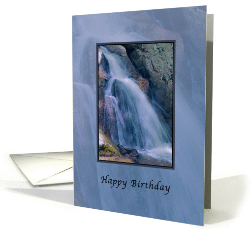 Birthday, Religious, Mountain Waterfall card (1166032)