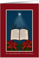 Grandmother, Open Bible Christmas Message card
