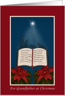 Grandfather, Open Bible Christmas Message card