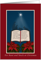 Aunt and Uncle, Open Bible Christmas Message card