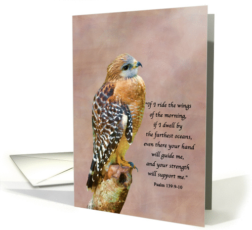 Encouragement and Hope, Religious, Hawk on a Limb card (1324632)