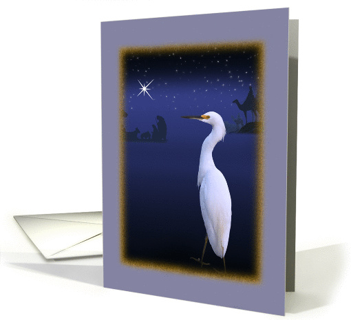 Christmas Card for Businesses with Egret card (239495)