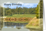 Birthday, Golfer, Golf Course card