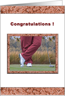 Hole-in-one Congratulations Card for Golfer card