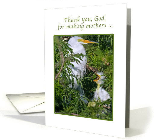 Mother's Day Card with Baby Egret card (408803)