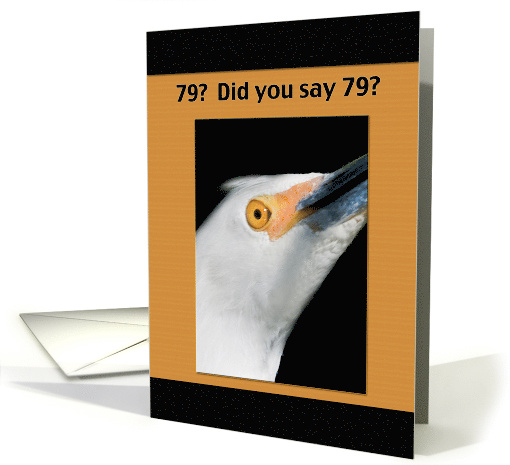 79th Birthday Card with Snowy Egret card (415802)