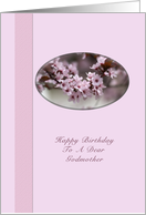 Godmother’s Birthday Card with Pink Flowers card