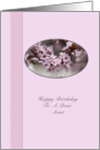 Aunt’s Birthday Card with Pink Flowers card