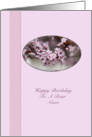 Niece’s Birthday Card with Pink Flowers card