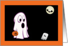 Halloween, Scared Ghost card