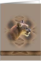 Cougar Portrait Blank Card