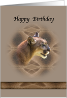 Religious Birthday Card with Cougar card