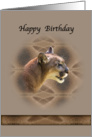 Religious Birthday Card with Cougar card