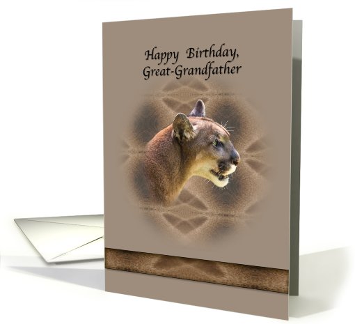 Great-Grandfather's Birthday Card with Cougar card (513541)