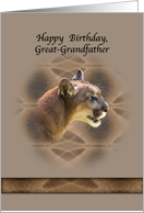 Great-Grandfather’s Birthday Card with Cougar card