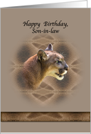 Son-in-law’s Birthday Card with Cougar card