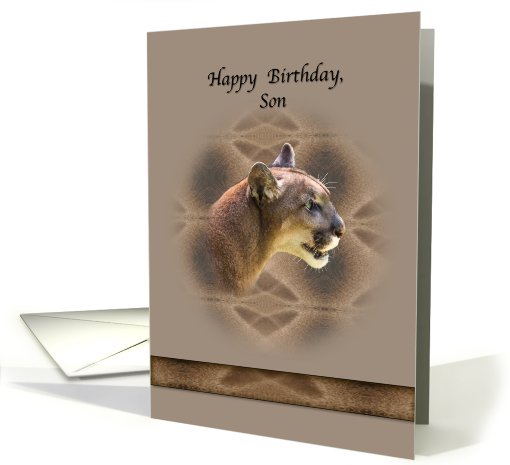 Son's Birthday Card with Cougar card (513545)