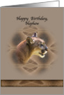Nephew’s Birthday Card with Cougar card