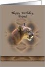 Friend’s Birthday Card with Cougar card