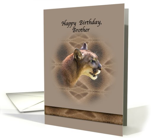 Brother's Birthday Card with Cougar card (513556)
