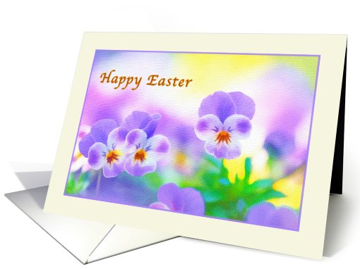 Easter Card with Pansies card (553803)