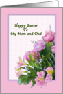 Mom and Dad’s Easter Card with Spring Flowers card